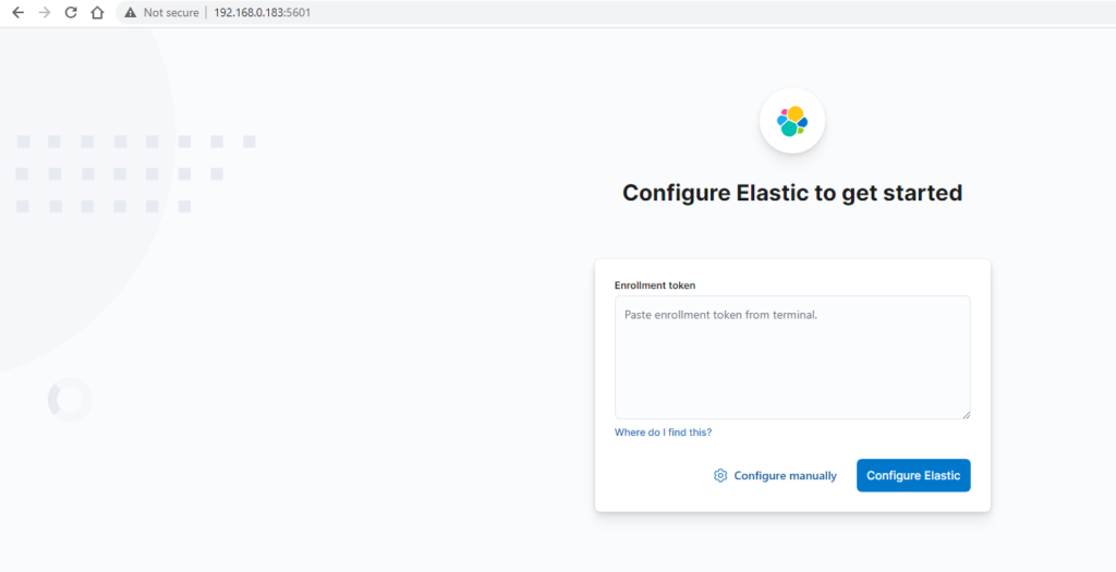 Kibana Elasticsearch configuration page