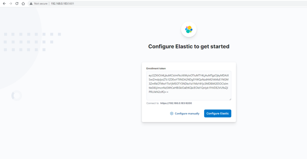 Kibana Elasticsearch configuration - Enrollment Token