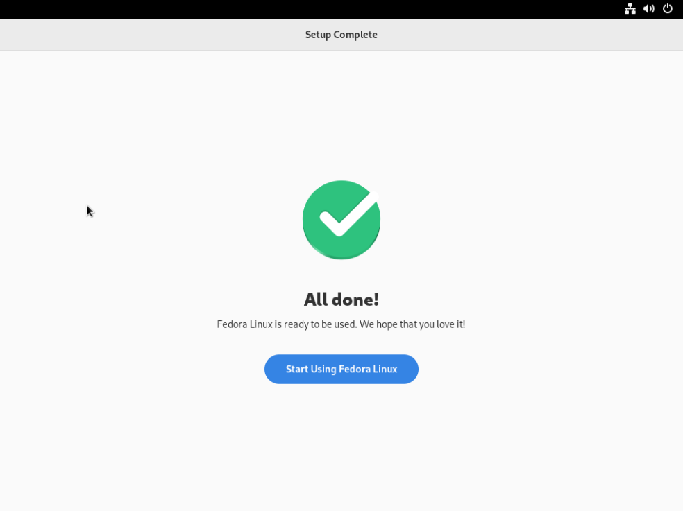 Fedora Workstation 38 Setup Done