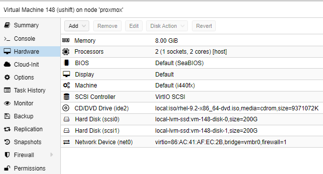 MicroShift 4.13 LVMS Harddisk 